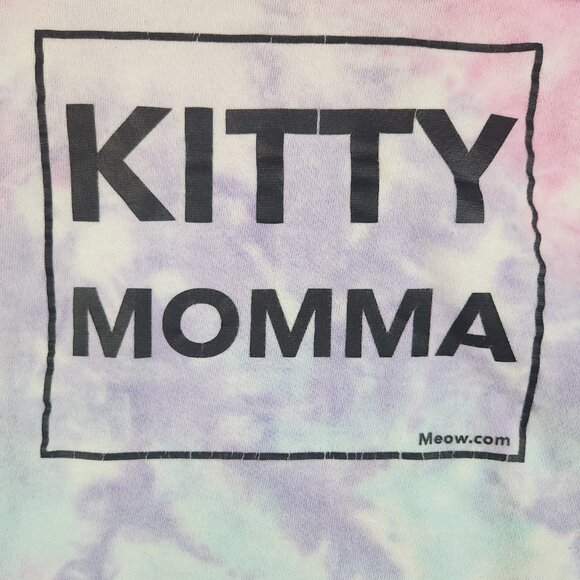 Kitty Momma Pullover Hoodie Women’s Medium Meow Cat Skater Sweatshirt Pocket - Picture 5 of 13